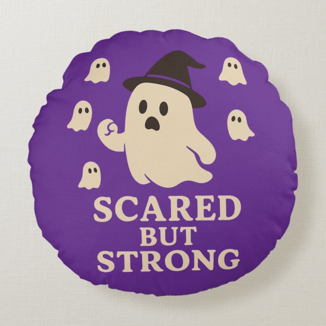 Bang maar sterk rond kussen (Voorkant)