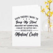 Bang My Head Medical Coder Programmer ICD Kaart (Gele Bloem)