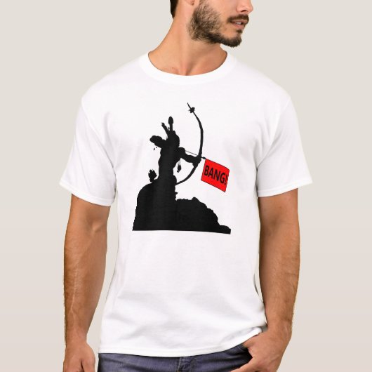 "BANG!" Pijl Grappig T-shirt (Voorkant)