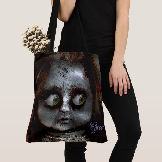 Bang Pop Eng Halloween Monogram Tote Bag (Dichtbij)