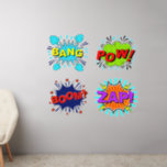 Bang Pow Boom Zap Pop Art 50" Muurstickers<br><div class="desc">4 Grote Pop Art Wall Decals - - Verander de grootte van deze decals door de grootte van het Decal Sheet te wijzigen - 4 formaten - van 12 x 12 inch tot 36 x 36 inch - - Deze zijn gedrukt op een transparante achtergrond, maar u kunt als u...</div>