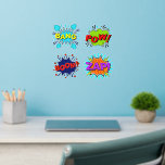 Bang Pow Boom Zap Pop Art op 12 inch Muurstickers<br><div class="desc">4 Grote Pop Art Wall Decals - - Verander de grootte van deze decals door de grootte van het Decal Sheet te wijzigen - 4 formaten - van 12 x 12 inch tot 36 x 36 inch - - Deze zijn gedrukt op een transparante achtergrond, maar u kunt als u...</div>