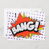 Bang Retro Action Comic Book Bubble Briefkaart (Voorkant / Achterkant)
