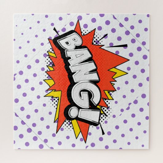 Bang Retro Action Comic Book Bubble Legpuzzel (Horizontaal)