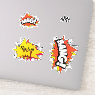Bang Retro Action Comic Book Bubble Sticker