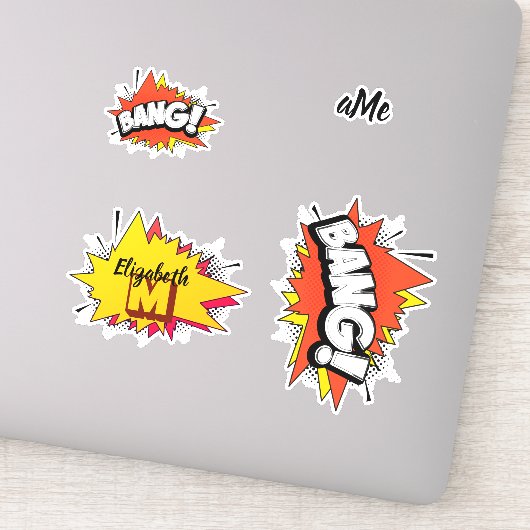 Bang Retro Action Comic Book Bubble Sticker (Detail)