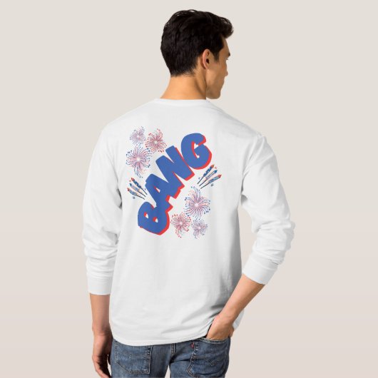 BANG shirt met lange mouwen, 4 juli, Onafhankelijk (Achterkant volledig)