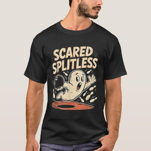 Bang Splitless Bowling Halloween Fun Design T-shirt (Voorkant)