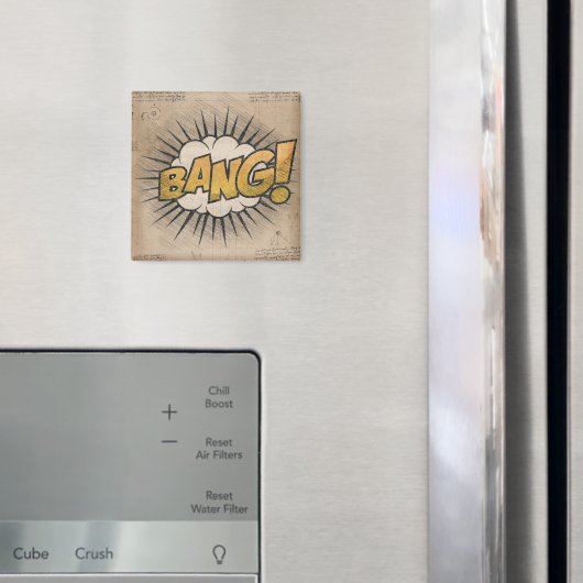 BANG!  stripboek Steampunk Pop Magneet (Insitu (Koelkast))