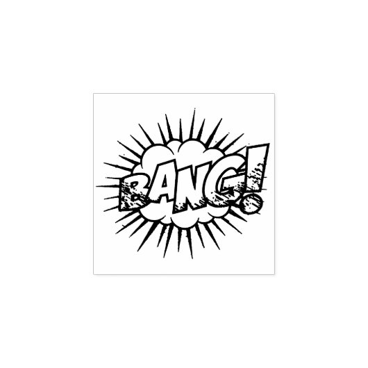 BANG!  stripboek Steampunk Pop Rubberstempel (Afrduk)