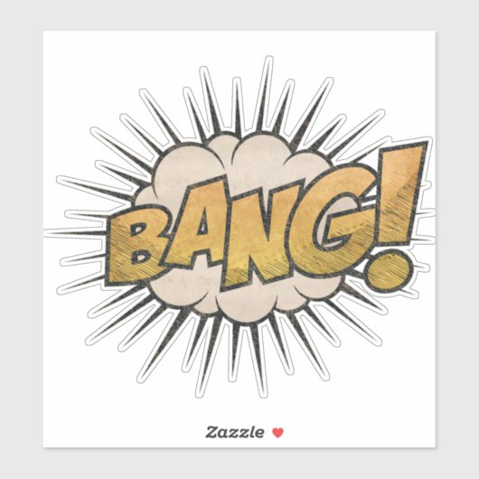 BANG!  stripboek Steampunk Pop Sticker (Vel)