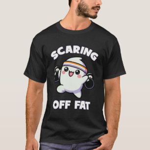 Bang uit vet, grappige geest Halloween Gym Workout T-shirt
