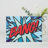 BANG Uw Bericht Spraakballon Fun Retro Aankondiging (Staand voorkant)