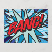 BANG Uw Bericht Spraakballon Leuk Retro Aankondigingskaart (Voorkant)