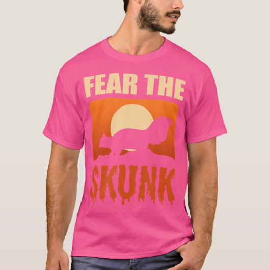 Bang voor de stinkdier stinkdier dier t-shirt (Voorkant)