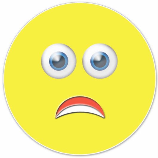 Bang voor emoji sticker (Voorkant)