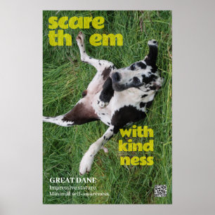 Bang Ze Af Met Vriendelijkheid Great Dane Poster