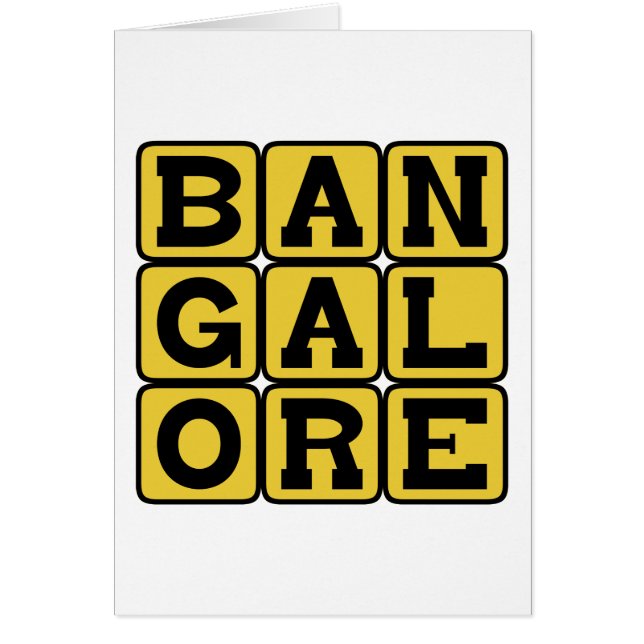 Bangalore, Bengaluru, Stad in India (Voorkant)