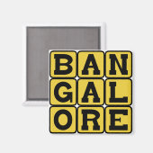 Bangalore, Bengaluru, Stad in India Magneet (Voorkant / Achterkant)