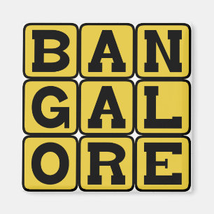 Bangalore, Bengaluru, Stad in India Magneet