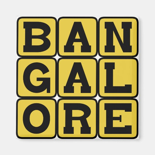 Bangalore, Bengaluru, Stad in India Magneet (Voorkant)