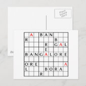 BANGALORE BRIEFKAART (Voorkant / Achterkant)