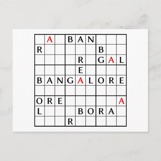 BANGALORE BRIEFKAART (Voorkant)