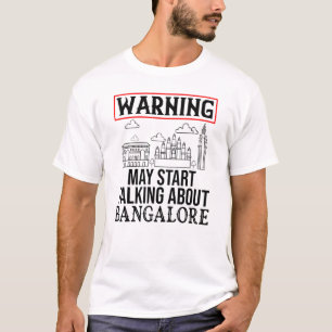 Bangalore India City Skyline Map Travel 15 T-shirt