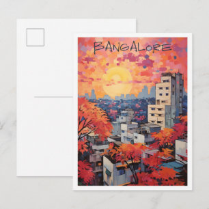 Bangalore India Reizen Stad Esthetiek Briefkaart