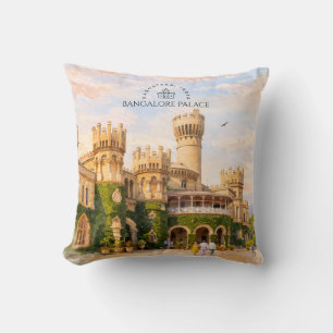 Bangalore Paleis India Aquarel Reis Herinnering Kussen