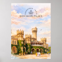 Bangalore Paleis India Aquarel Reis Herinnering