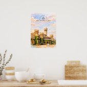Bangalore Paleis India Aquarel Reis Herinnering Poster (Keuken)