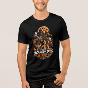 Bangbeest Veiligheids Duitse Herder Halloween K9  Tri-Blend Shirt
