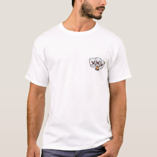 Bange Drie-eenheid van Marshmallows Raakt in Panie T-shirt