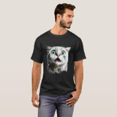 Bange Kat Gezicht Bange Kat T-shirt (Voorkant volledig)