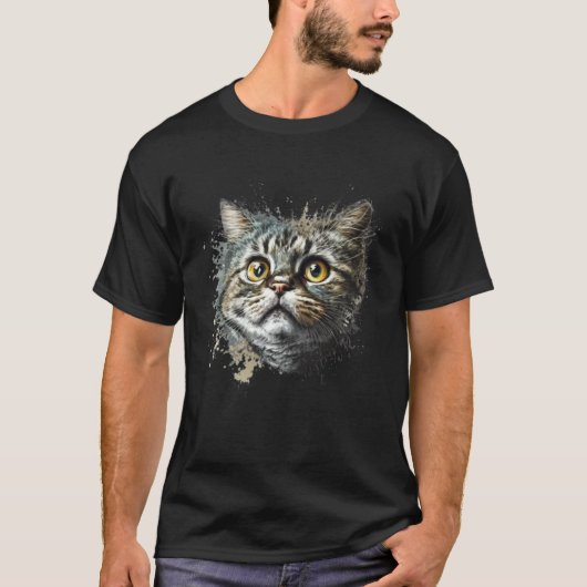 Bange Kat Schijtkat 4 T-shirt (Voorkant)