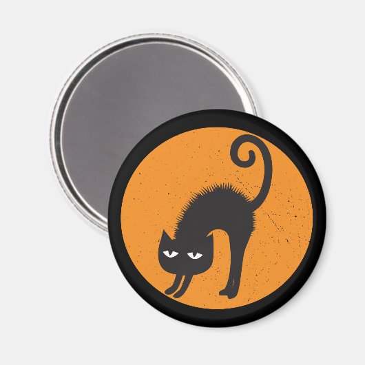 bange kat zonder mouwen magneet (Voorkant / Achterkant)