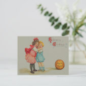 Bange Kinderen Lachende Jack O' Lantern Pompoen Briefkaart (Staand voorkant)