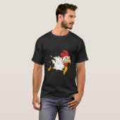 Bange Kip in Rennen T-shirt (Voorkant volledig)