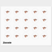 bange krab ronde sticker (Vel)