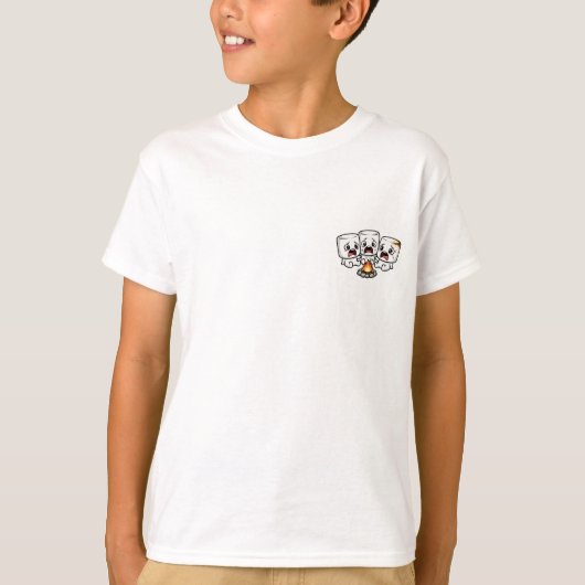 Bange Marshmallows Kampvuur Kinderen T-shirt (Voorkant)