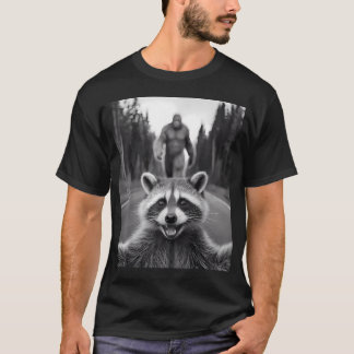Bange Wasbeer Selfie Met Sasquatch Bigfoot T-shirt