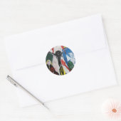 BANGEN VOOR RODE KOP JESUS RONDE STICKER (Envelop)