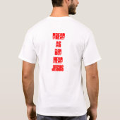 BANGEN VOOR RODE KOP JESUS T-SHIRT (Achterkant)