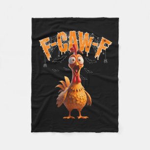 Bangende Haan F-caw-f Halloween T-shirt Fleece Deken