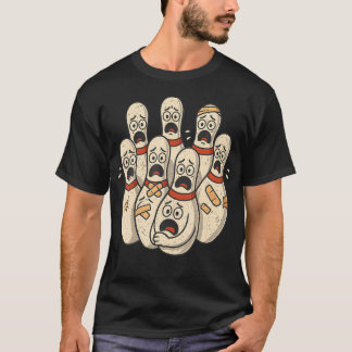 Bangende Kegelkarikatuur Bowling Humor Liga N T-shirt