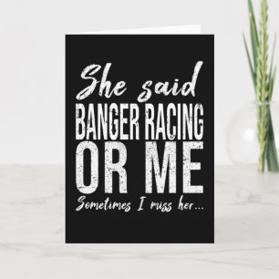 Banger Racing grappige sport cadeau Kaart
