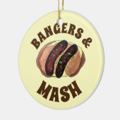 Bangers en Mash Sausage Potates British UK Food Keramisch Ornament (Links)