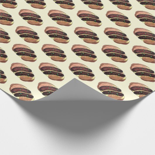 Bangers en Mash UK Food Sausage Potates Cadeaupapier (Hoek)