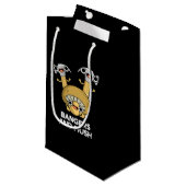 Bangers en Mush Funny English Food Pun Dark BG Klein Cadeauzakje (Voorkant Gekanteld)